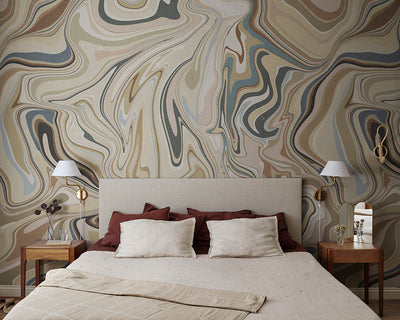 Sandberg Klint Wallpaper on a bedroom wall