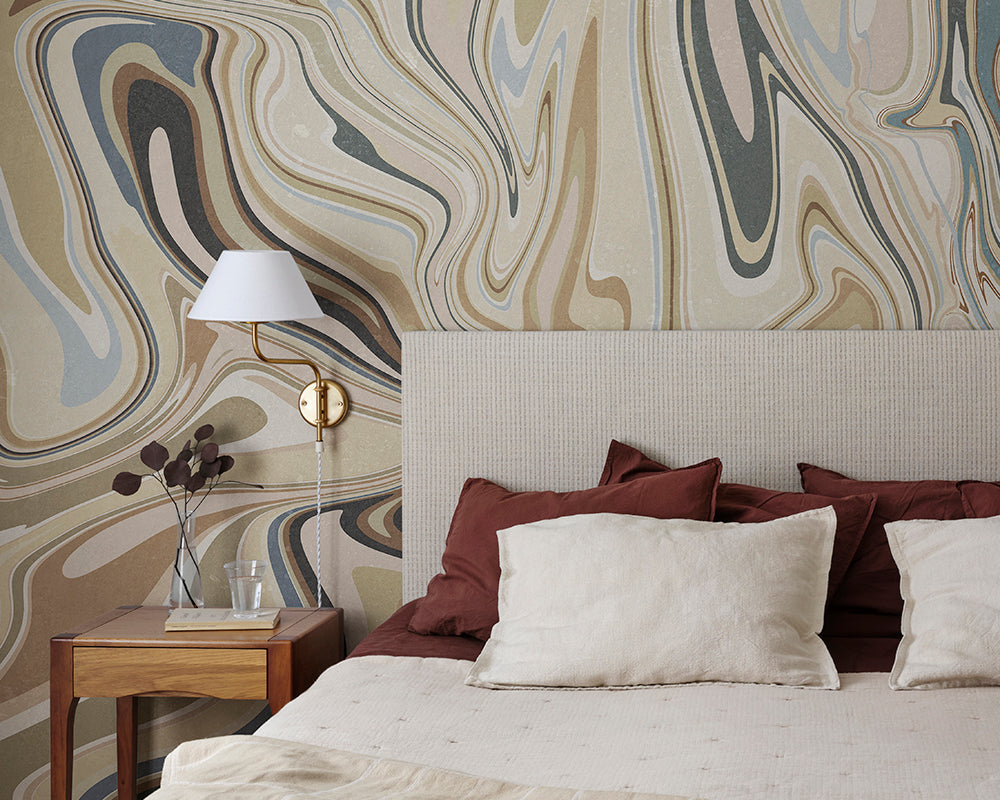 Sandberg Klint Wallpaper in a bedroom