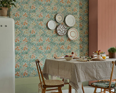 Morris & Co Bower Wallpaper in a kitchen