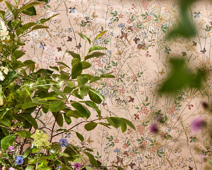 Sanderson Bambi Wallpaper close up of the pattern
