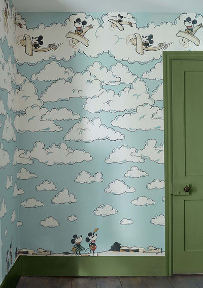 Sanderson Mickey in the Clouds Wallpaper full length