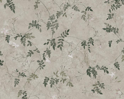 Sandberg Irene Olive Green Wallpaper S10112
