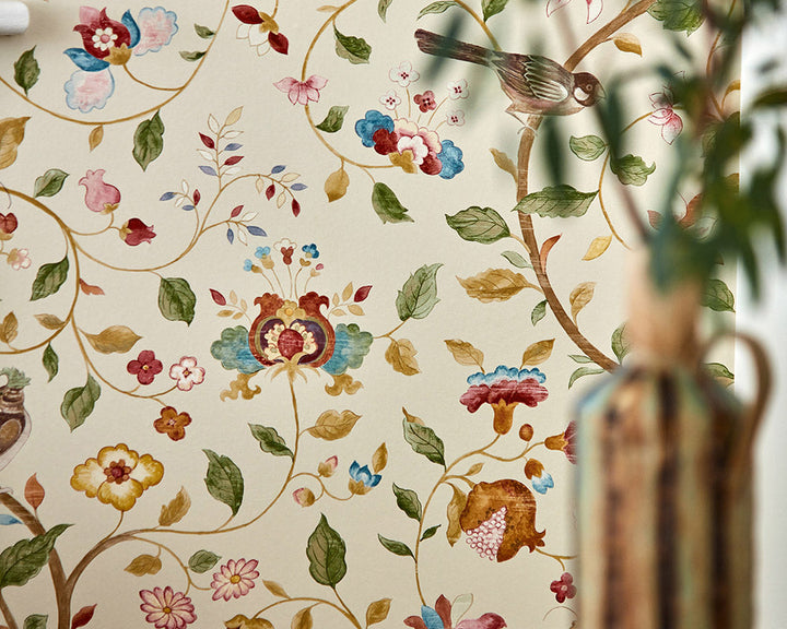 Sanderson Aril's Garden Wallpaper in detail