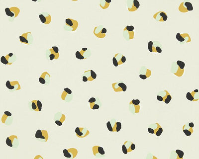 Scion Leopard Dots Wallpaper Pebble / Sage