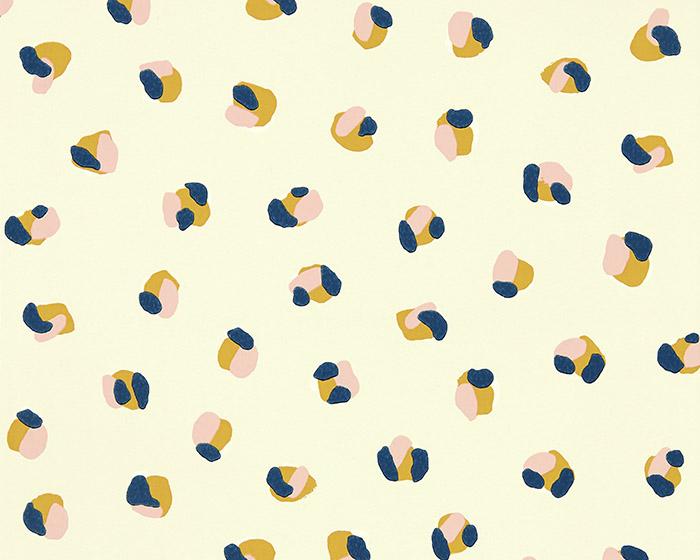 Scion Leopard Dots Wallpaper Pebble / Milkshake