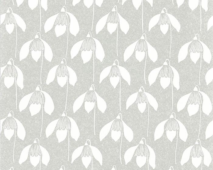 Scion Snowdrop Wallpaper Pewter