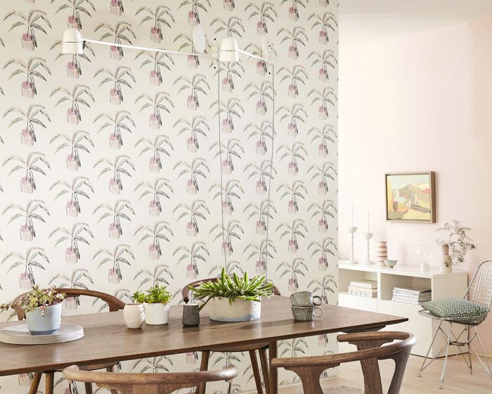 Scion Crassula Blush/Mint 111992 Wallpaper