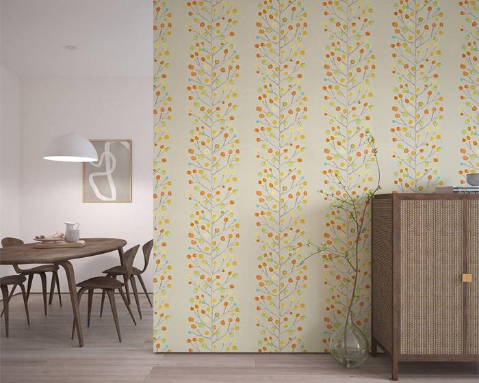 Scion Berry Tree Neutral/Tangerine/Powder Blue/Lemon 112267 Wallpaper
