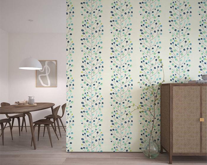 Scion Berry Tree Peacock/Powder Blue/Lime/Neutral 112266 Wallpaper