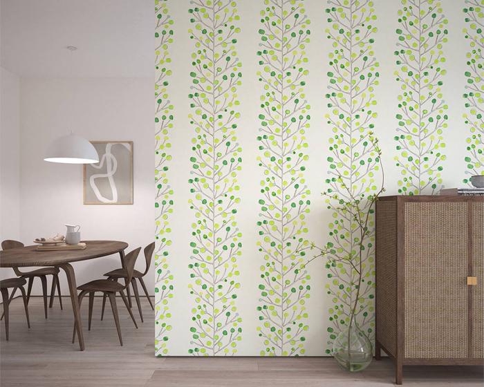 Scion Berry Tree Emerald Lime/Chalk 112264 Wallpaper