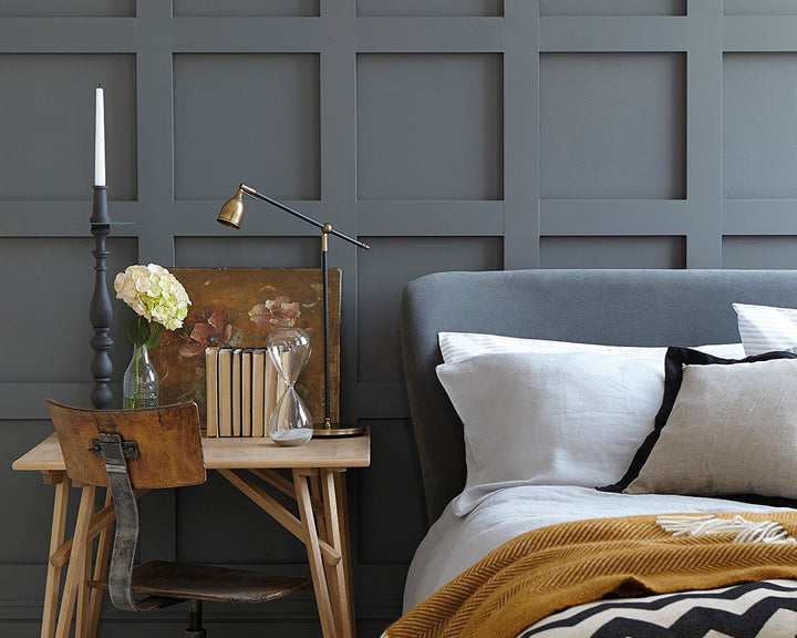Little Greene Scree 227 Paint on bedroom panelling
