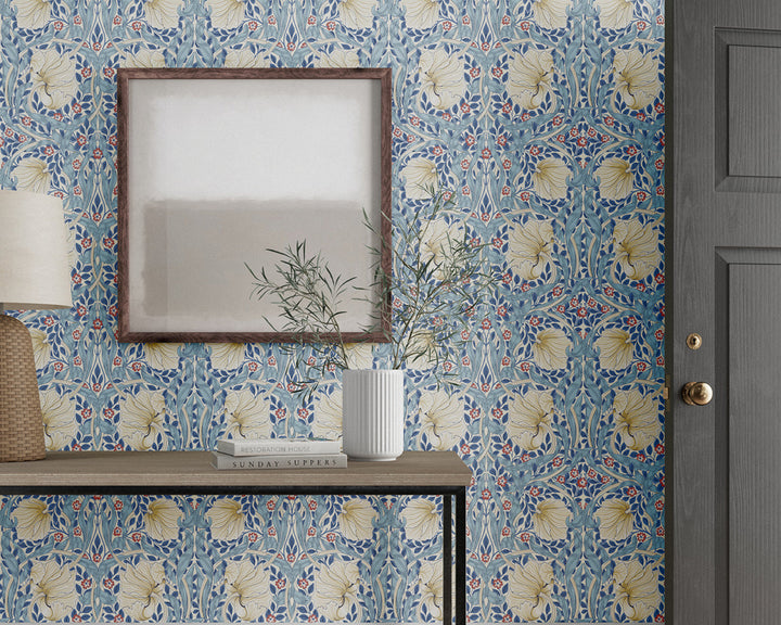 Morris & Co Pimpernel Wallpaper in Woad
