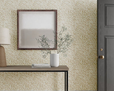 Morris & Co Willow Boughs Wallpaper in Room Linen