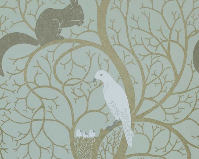 Sanderson Squirrel & Dove Wallpaper