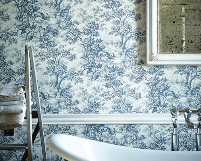 Little Greene Stag Toile Juniper 0248SGJUNIP Wallpaper