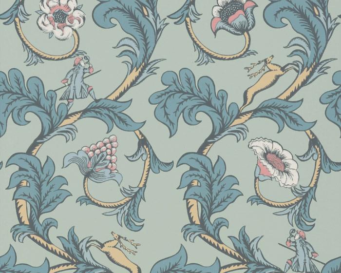 Little Greene Stag Trail Arsenic 0293ASISLAN Wallpaper