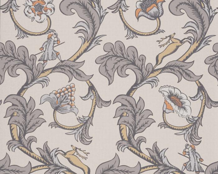 Little Greene Stag Trail Sterling 0293ASISLAN Wallpaper