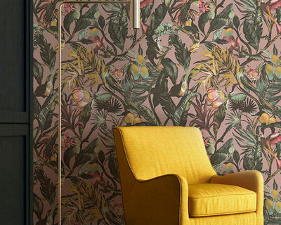Arley House Sumatra Wallpaper in a room in detail