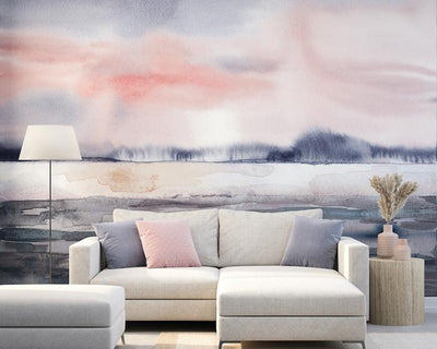 OHPOPSI Sunset Inky Blush Wallpaper WND50106M
