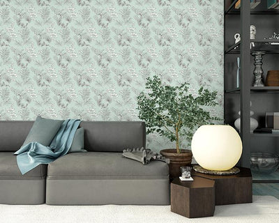 OHPOPSI Toucan Toile Duck Egg Wallpaper WLD53113W in Room