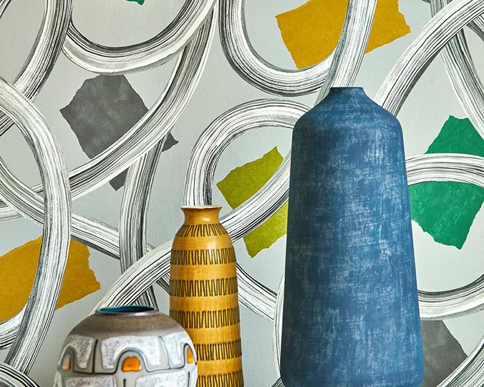 OHPOPSI Twisted Geo Concrete Wallpaper CEP50127W