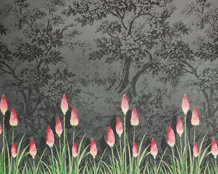 Little Greene Upper Brook Street Minuit 0251UBMINUI Wallpaper