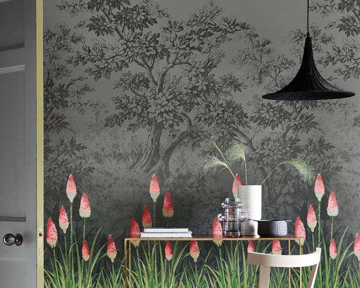 Little Greene Upper Brook Street Minuit 0251UBMINUI Wallpaper