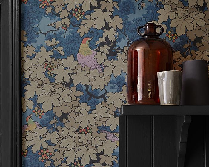Little Greene Vine Rouge 0247VIVERDE Wallpaper