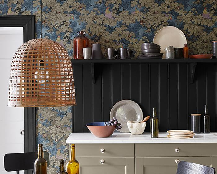 Little Greene Vine Rouge 0247VIVERDE Wallpaper