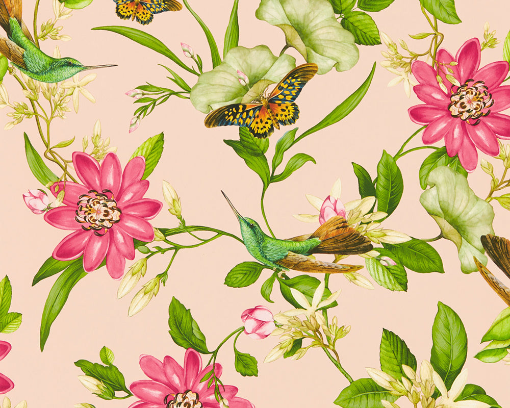 Clarke & Clarke Pink Lotus Wallpaper 