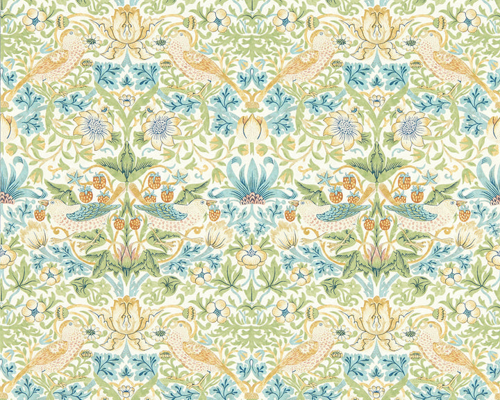 Clarke & Clarke collaboration with William Morris Strawberry Thief Wallpaper