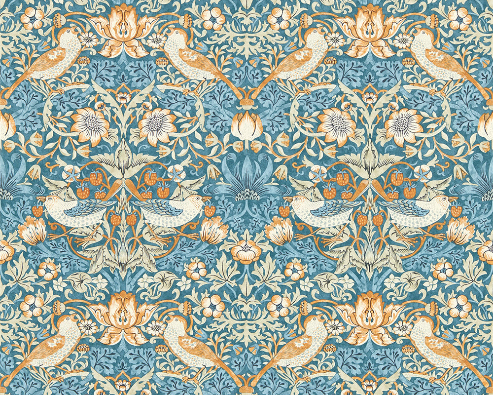 Clarke & Clarke Collaboration with William Morris Strawberry Thief Wallpaper