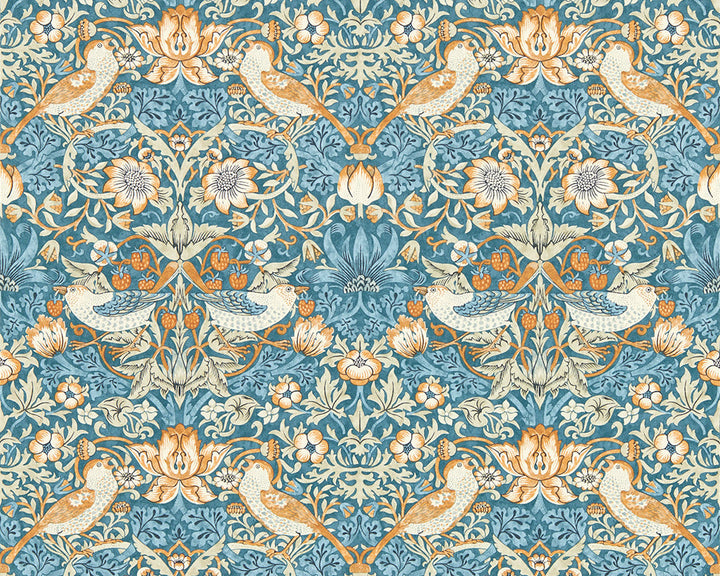 Clarke & Clarke Collaboration with William Morris Strawberry Thief Wallpaper