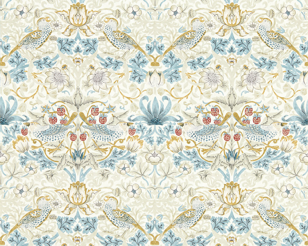 Clarke & Clarke Collaboration with William Morris Strawberry Thief Wallpaper