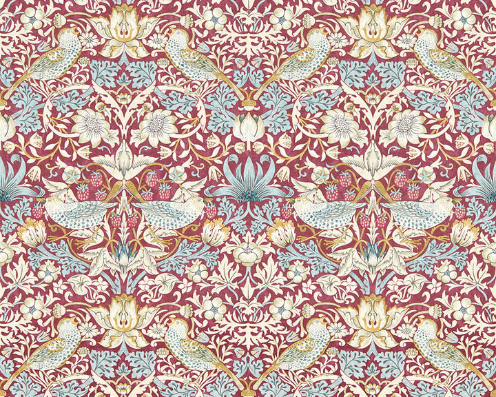 Clarke & Clarke Collaboration with William Morris Strawberry Thief Wallpaper