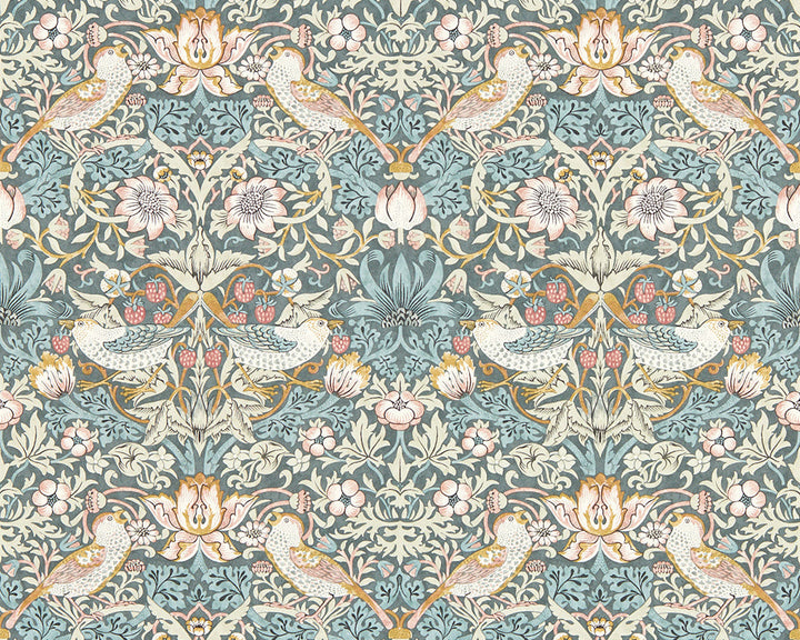 Clarke & Clarke Collaboration with William Morris Strawberry Thief Wallpaper