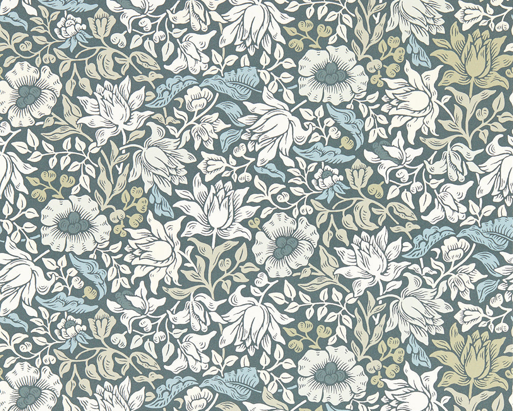 Clarke & Clarke collaboration with William Morris Mallow Wallpaper