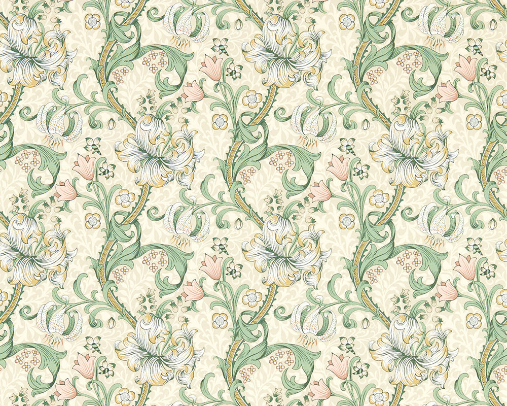 Clarke & Clarke collaboration with William Morris Golden Lily Wallpaper