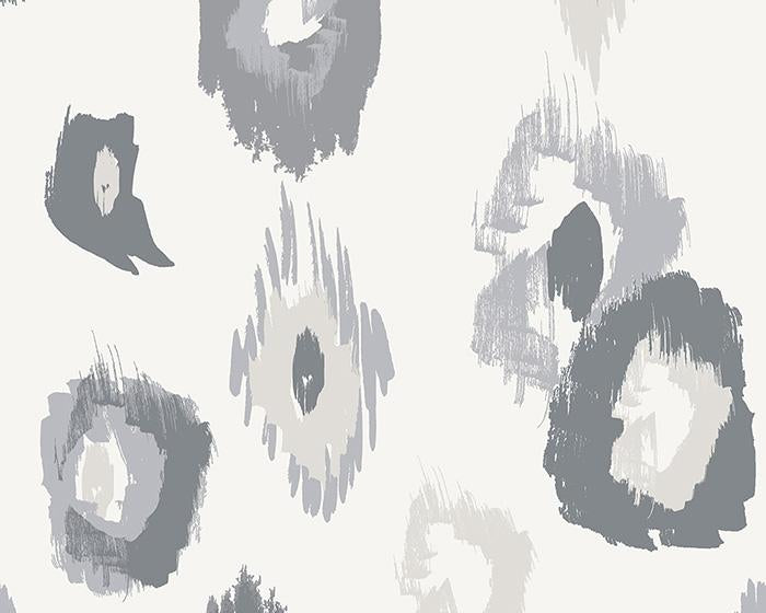 OHPOPSI Animal Ikat Wilderness White/Stone Wallpaper WLD53119W