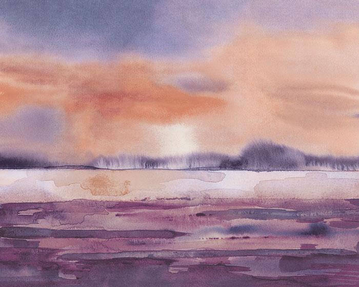 OHPOPSI Sunset Mulberry Haze Wallpaper WND50108M
