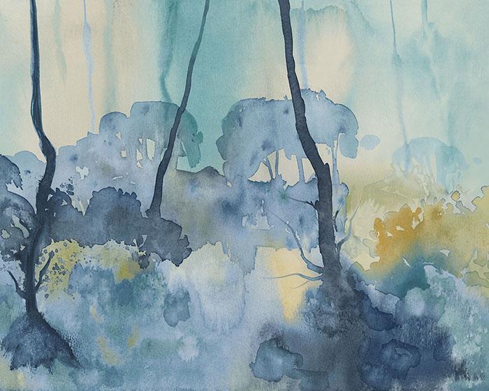 OHPOPSI Forest Seasons Indigo Wallpaper WND50113M