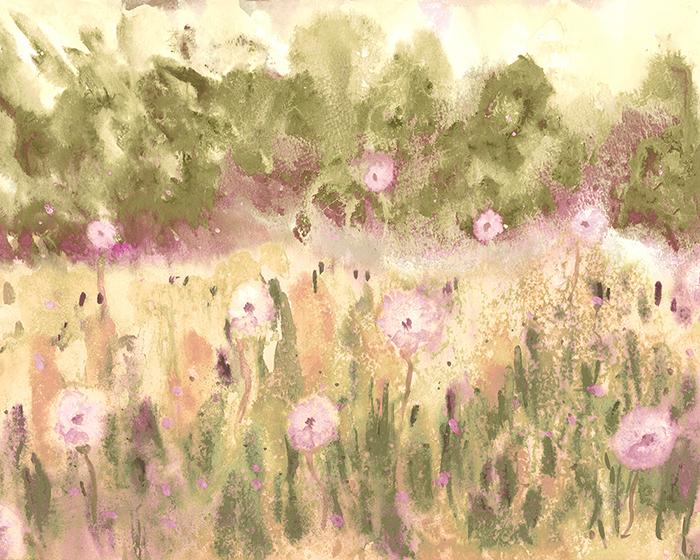 OHPOPSI Meadow Heather & Olive Wallpaper WND50123M