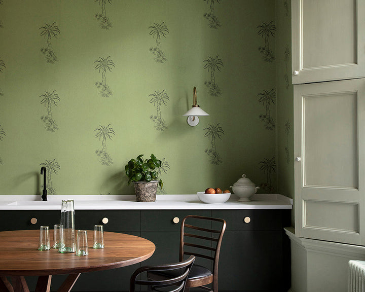 Paint & Paper Library Stable Green in a kitchen