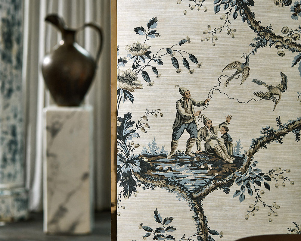 Zoffany Emperor's Musician Wallpaper on a wall