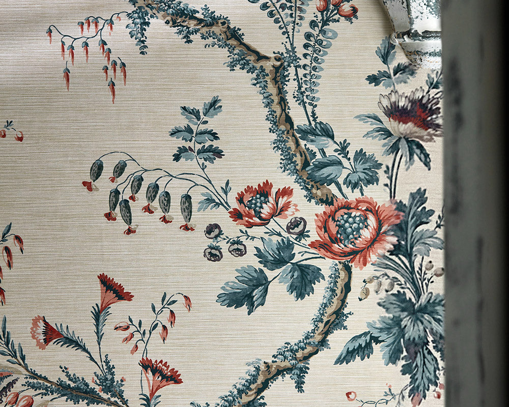Zoffany Emperor's Musician Wallpaper in detail on a wall