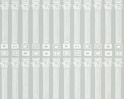 Zoffany Columns Empire Grey/Architects White 312968 Wallpaper