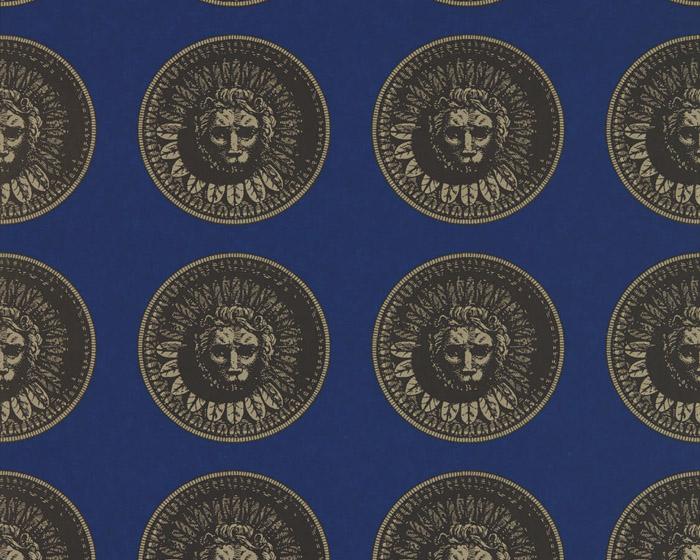 Zoffany Medallion Lazuli/Nickle 312975 Wallpaper