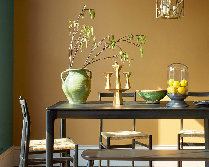 Zoffany Muddy Amber Paint in a Dining Room