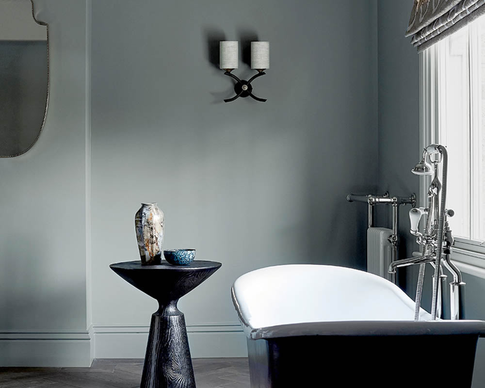 Zoffany Taylors Grey Paint on bathroom walls