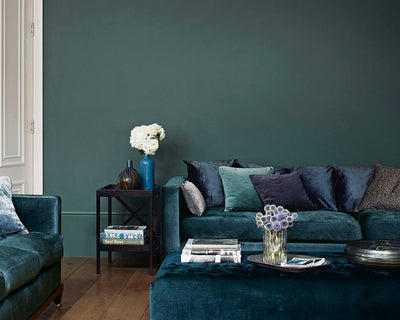 Zoffany Teal on living room walls